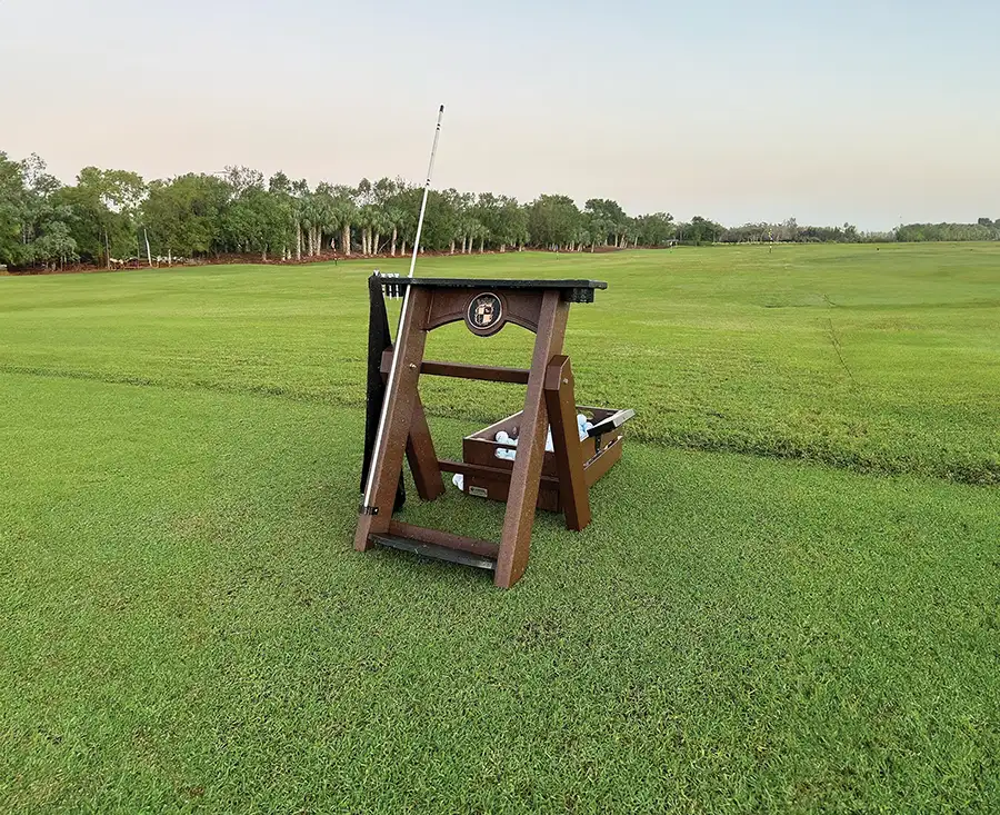 Landmark Golf Course Products driving range bag stand