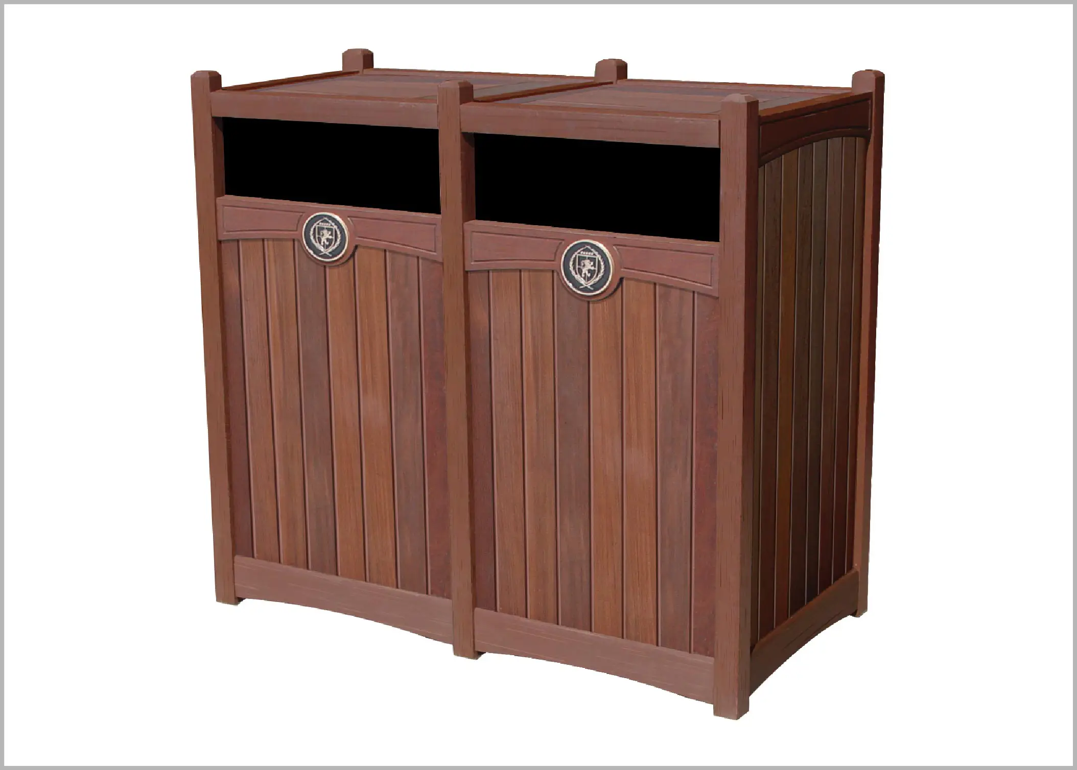 luxury Double 55 Gallon Waste Enclosure