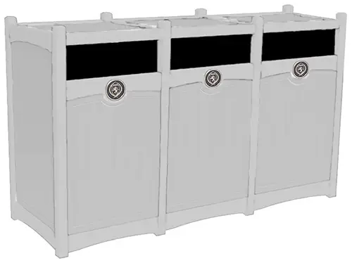 Triple 40 Gallon Waste Enclosure
