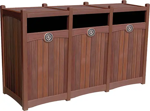 Triple 40 Gallon Waste Enclosure