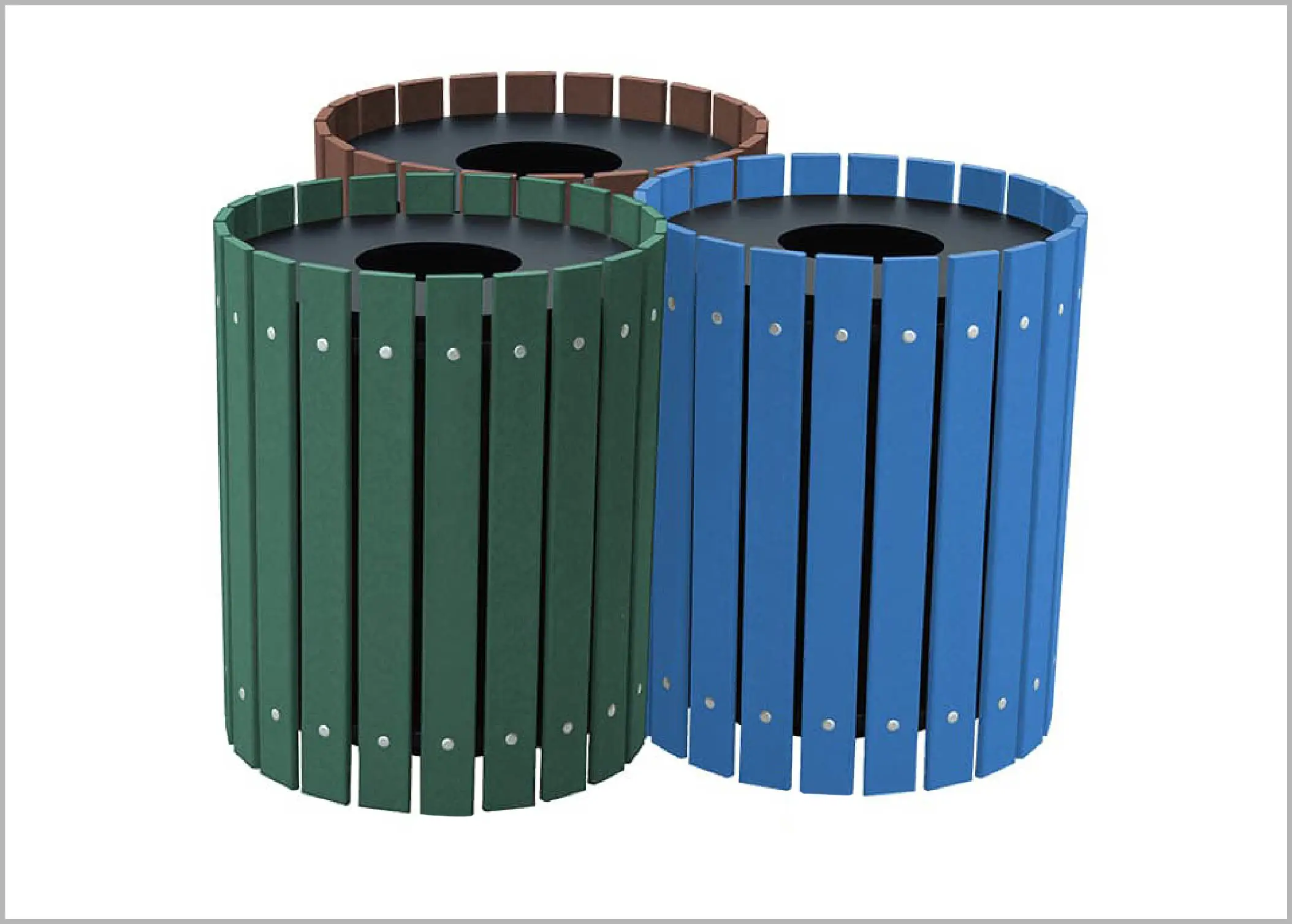 original Triple 20 gallon Round Waste Enclosure