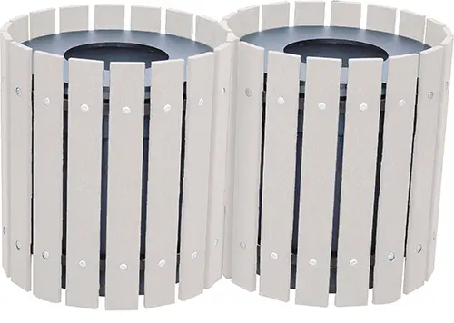 Double 10 Gallon Round Waste Enclosure