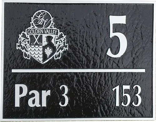 Cast Metal Fairway Yardage Plate