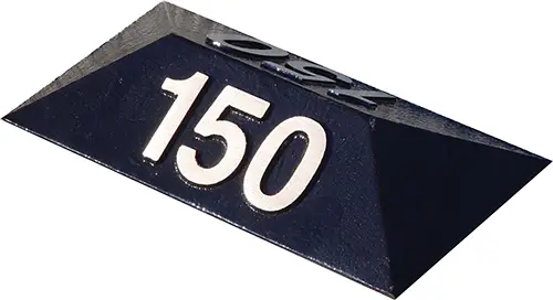 Cast Metal Prism Cart Path Marker